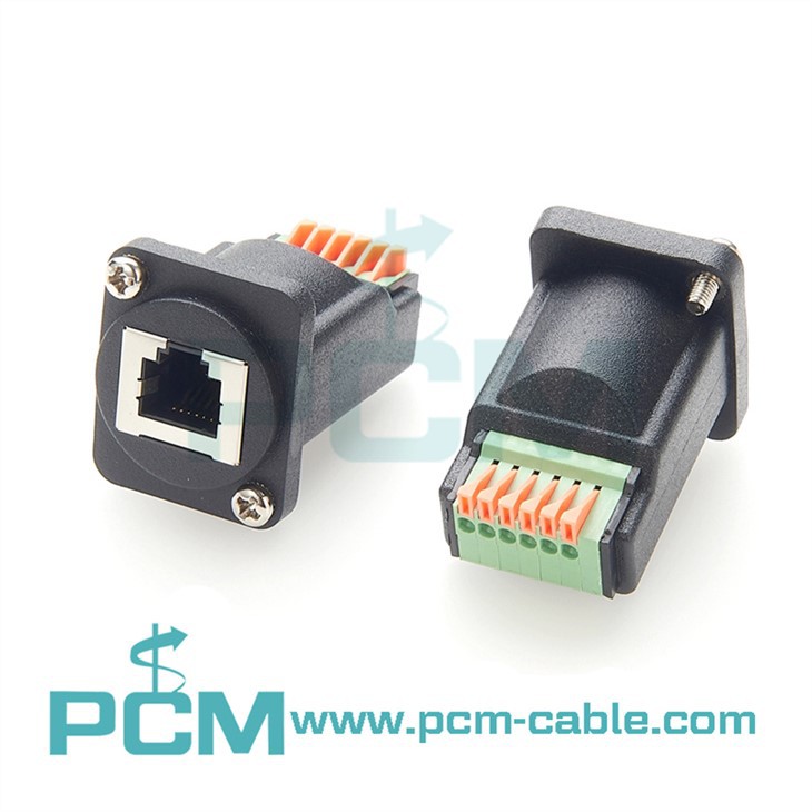 RJ12 6P6C til terminalblokadapter