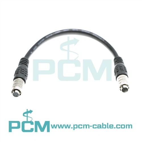 HR25-7TP-8P Hirose hun- til han-kabel og netledning til AVT-kamera
