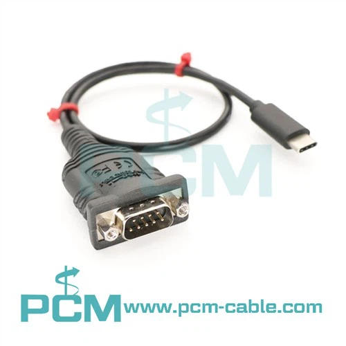 USB C til RS232 seriel DB9-adapterkabel med sekskantmøtrikker og PL2303-chip