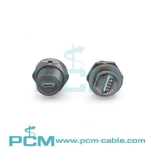 Vandtæt USB Micro B IP67 stik