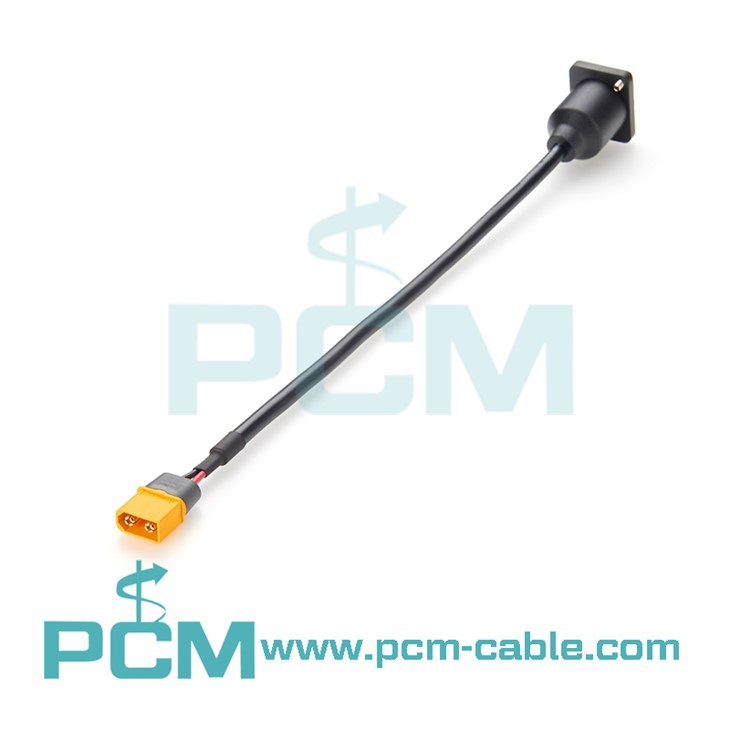 D-shape Panel Mount XT60 Extension Cable