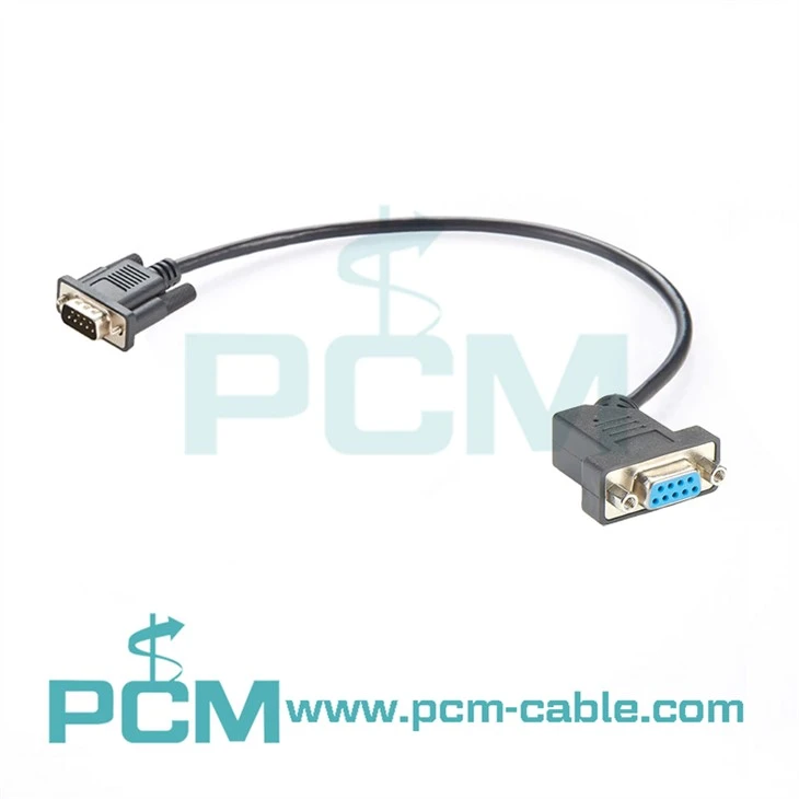DB9 han-til 45 grader vinklet DB9 hun-kabel