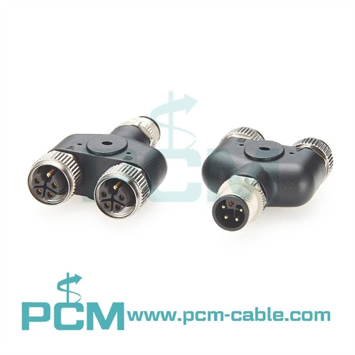 M12 L Code Power Splitters  High-Current Y Connector PCM-0852