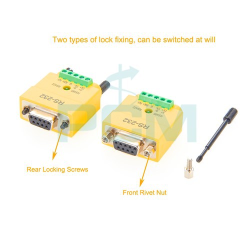 RS232 til RS485 RS422 interface seriel konverter DB9 hun til klemmeblok