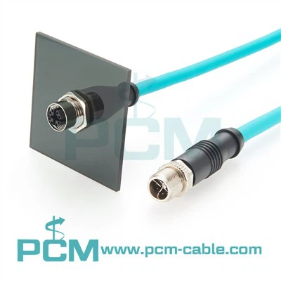 Kategori 6A m 12 8 Position X -kode SF/UTP Industrikabel - Mand til kvindelig skott