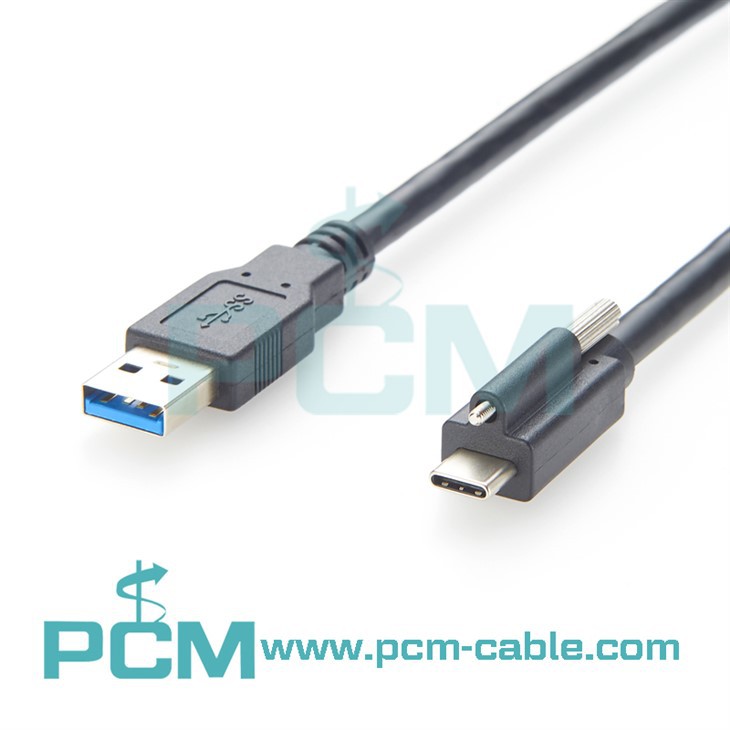 USB-A til USB-C Enkeltskrue låsekabel